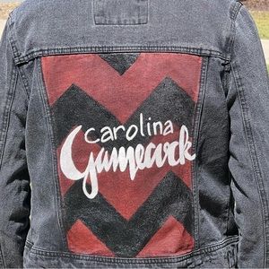 Custom Painted South Carolina Gamecock Jean Jacket
